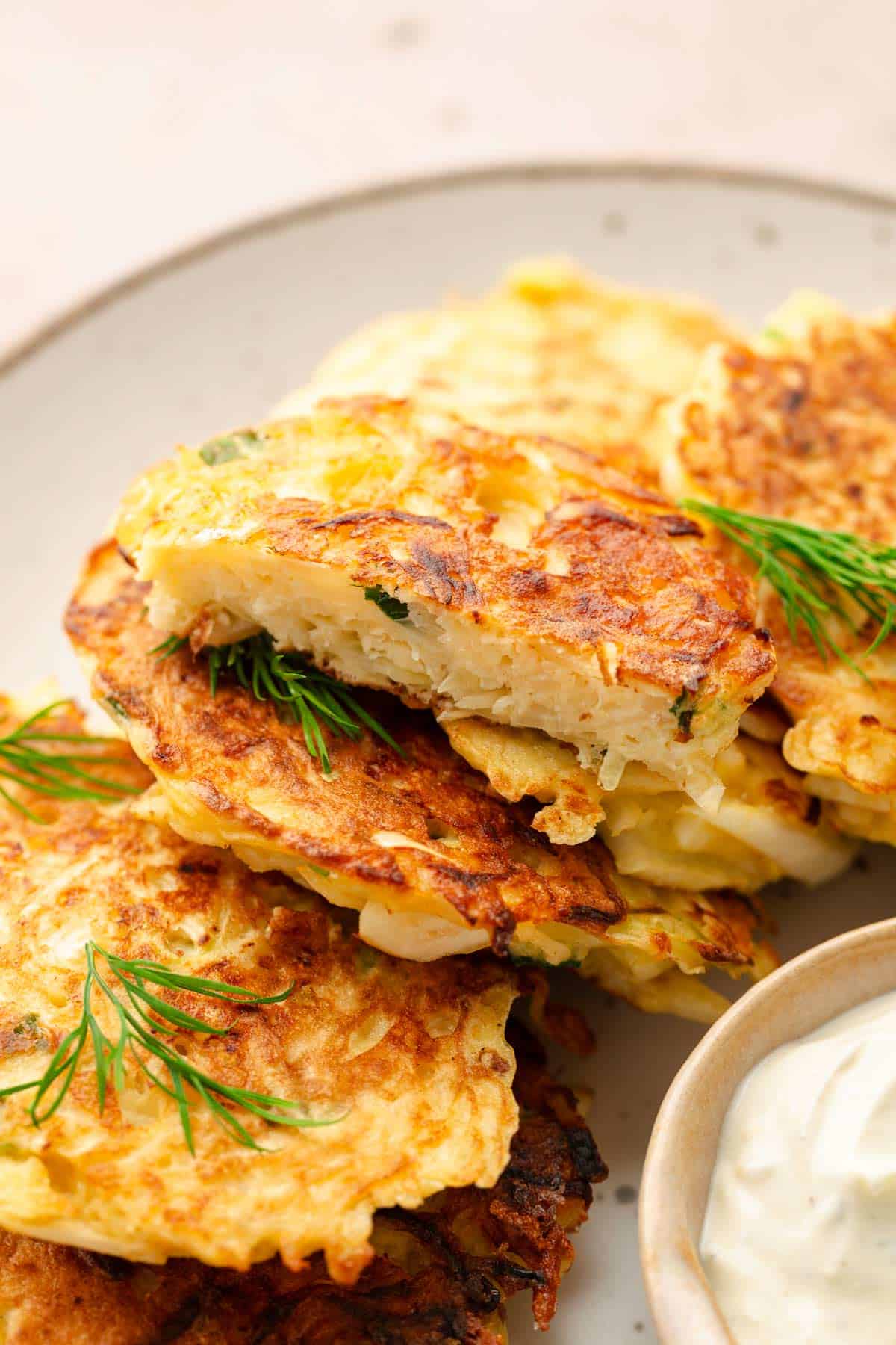 Savory cabbage pancakes.