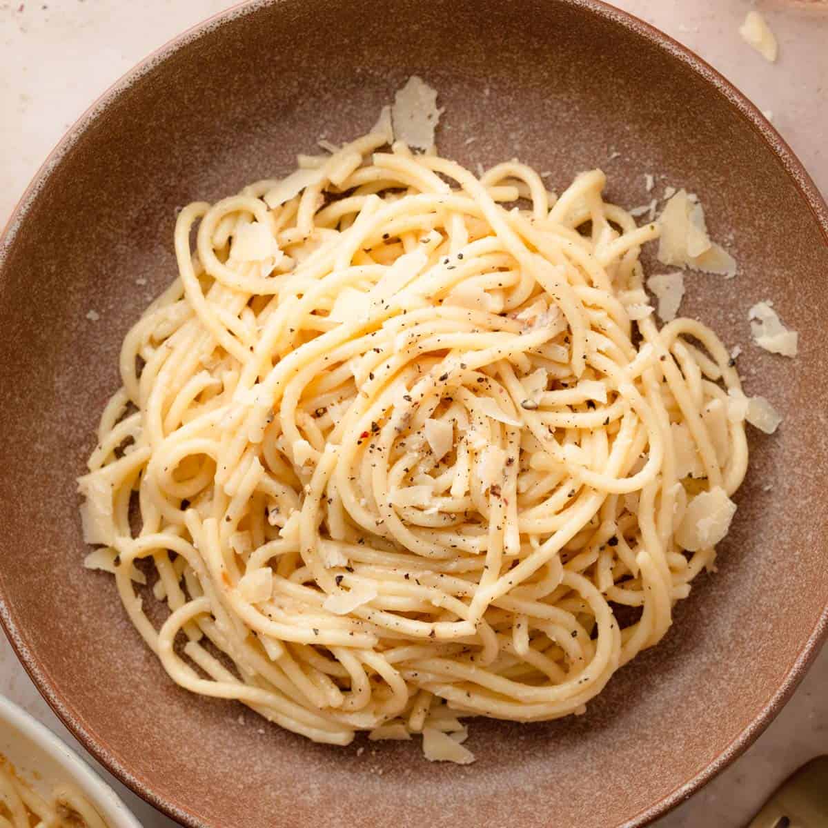 Cacio e Pepe spaghetti.