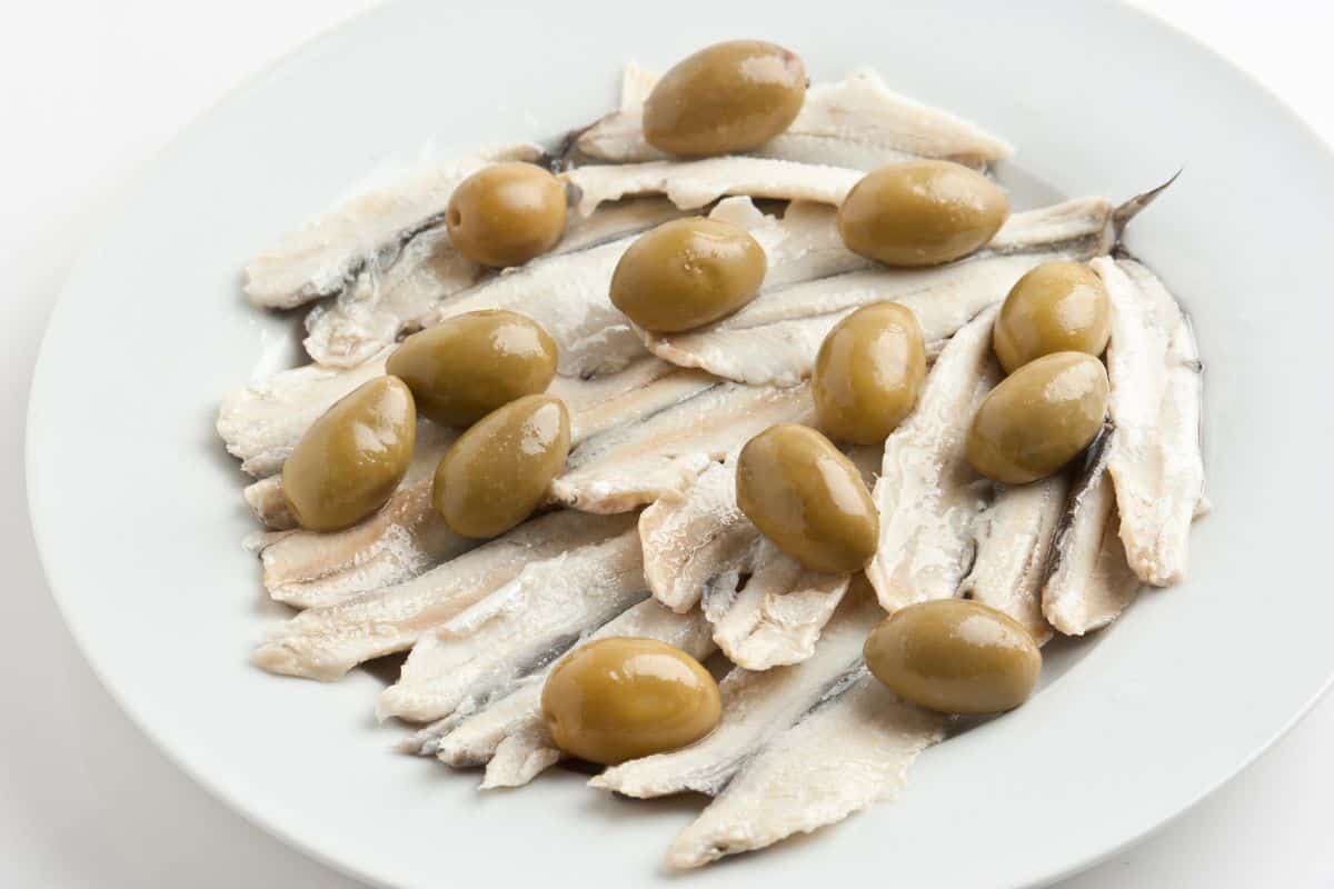 anchovies with olives