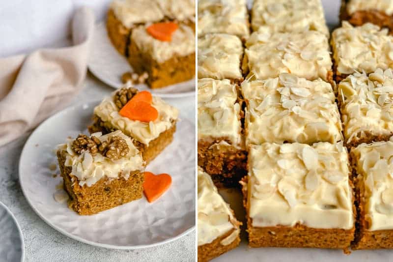 You’ll love this carrot cake recipe with carrot cream cheese frosting that is so light and full of fall flavors. It’s easy to make and is Gluten Free. You can easily whip up this cake in minutes, no mixer needed.#carrotcakeglutenfree #glutenfreecarrotcake #carrotcakerecipe #carrotcakehomemade #easycarrotcakeglutenfree #easycarrotcake