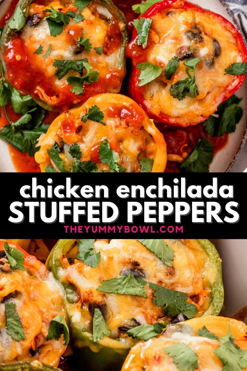 Mexican Stuffed Peppers (With Enchilada Sauce!) The Yummy Bowl