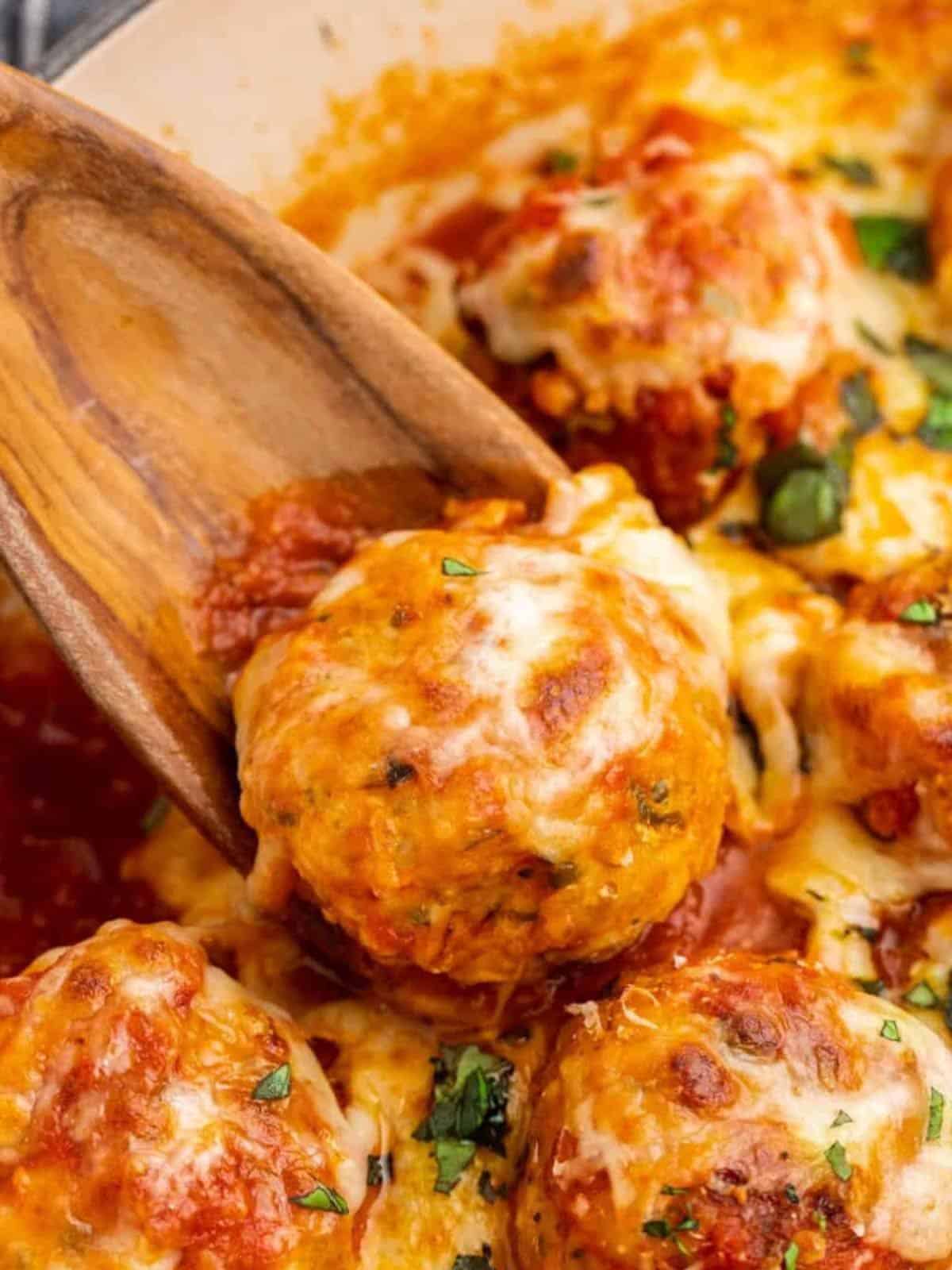 chicken parmesan meatballs/