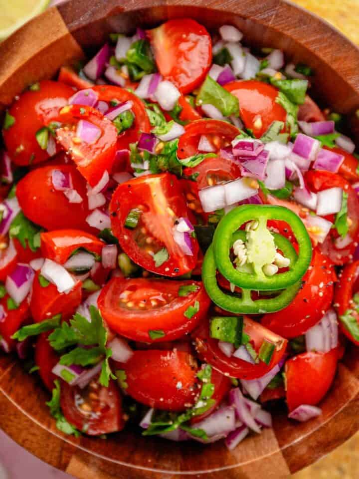 THE BEST Cherry Tomato Pico de Gallo.