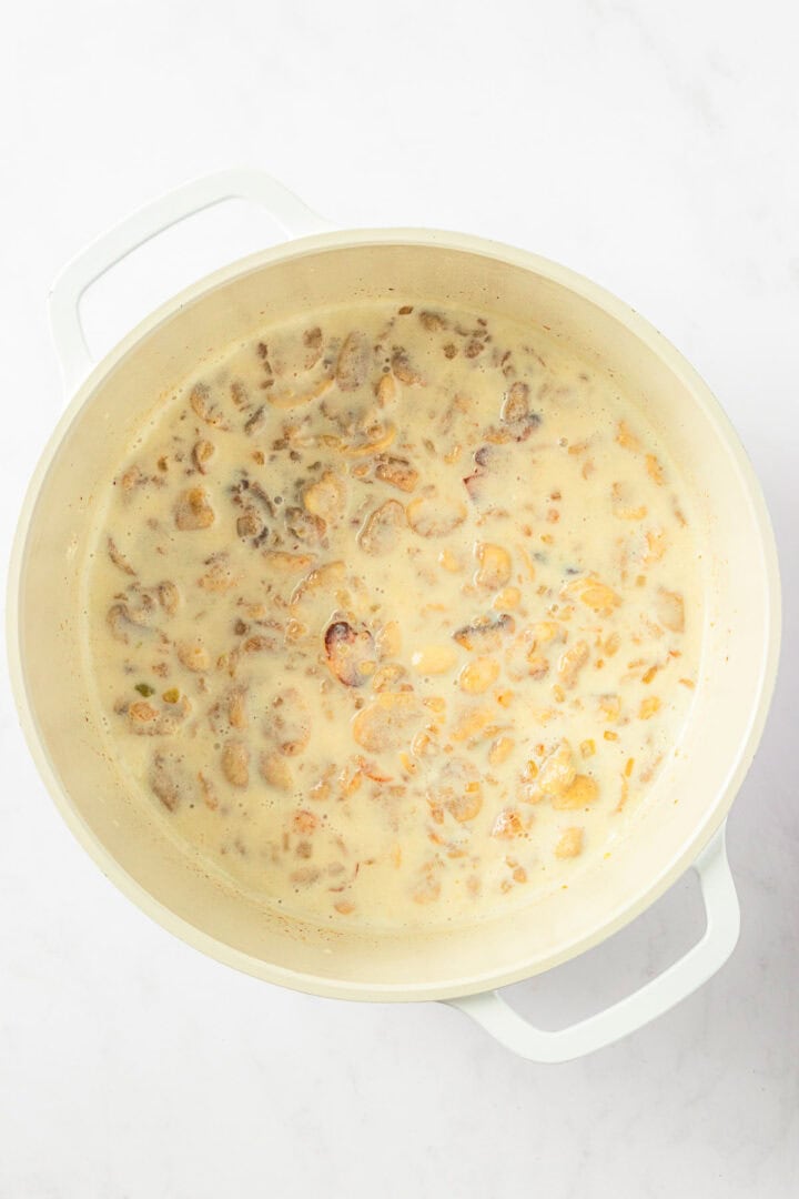 CREAMY Chicken Mushroom Pasta Bake