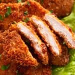 Crispy chicken cutlets.