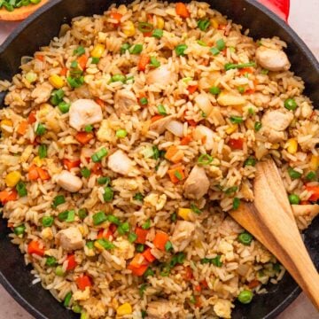 fried rice with chicken.