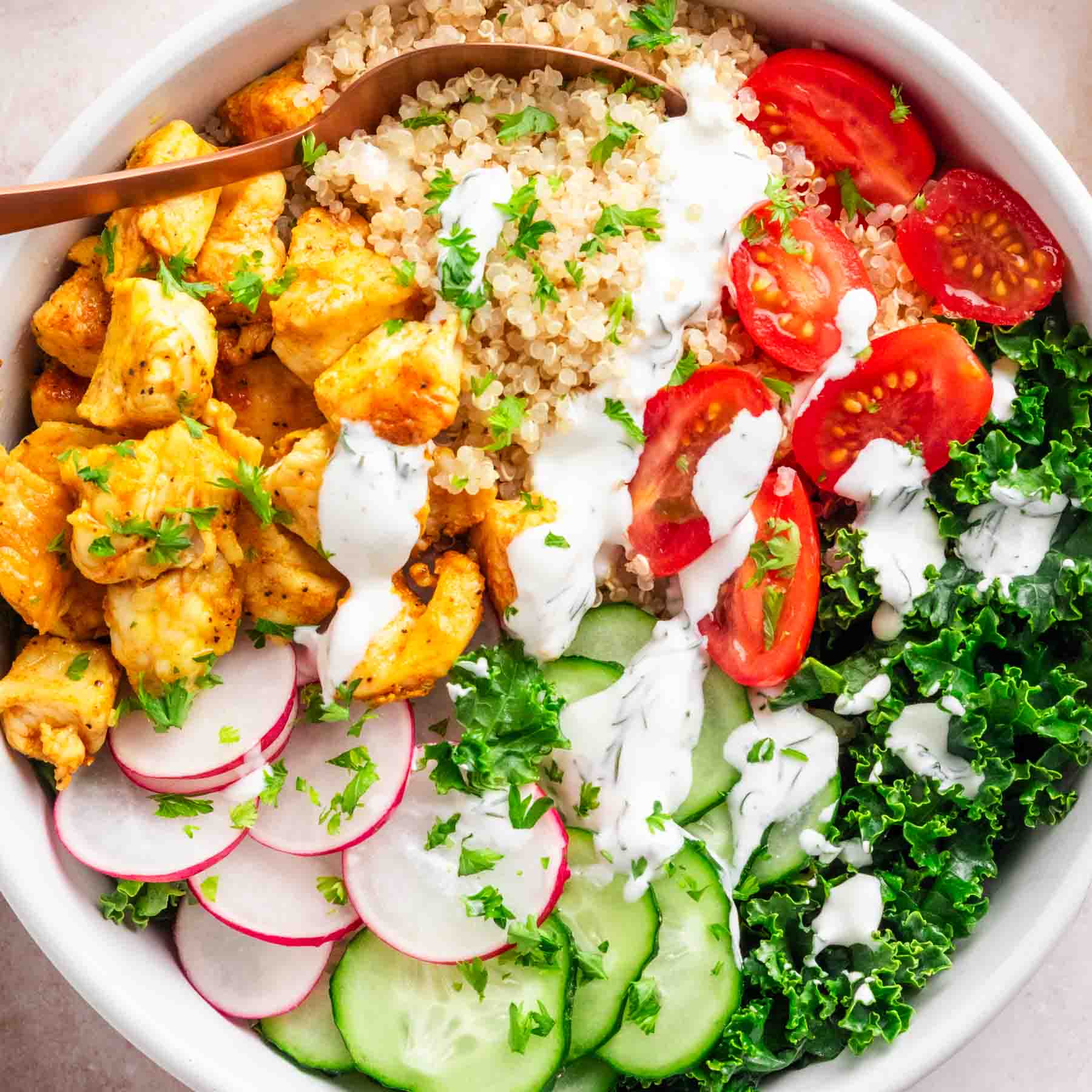 Chicken Quinoa Bowls.