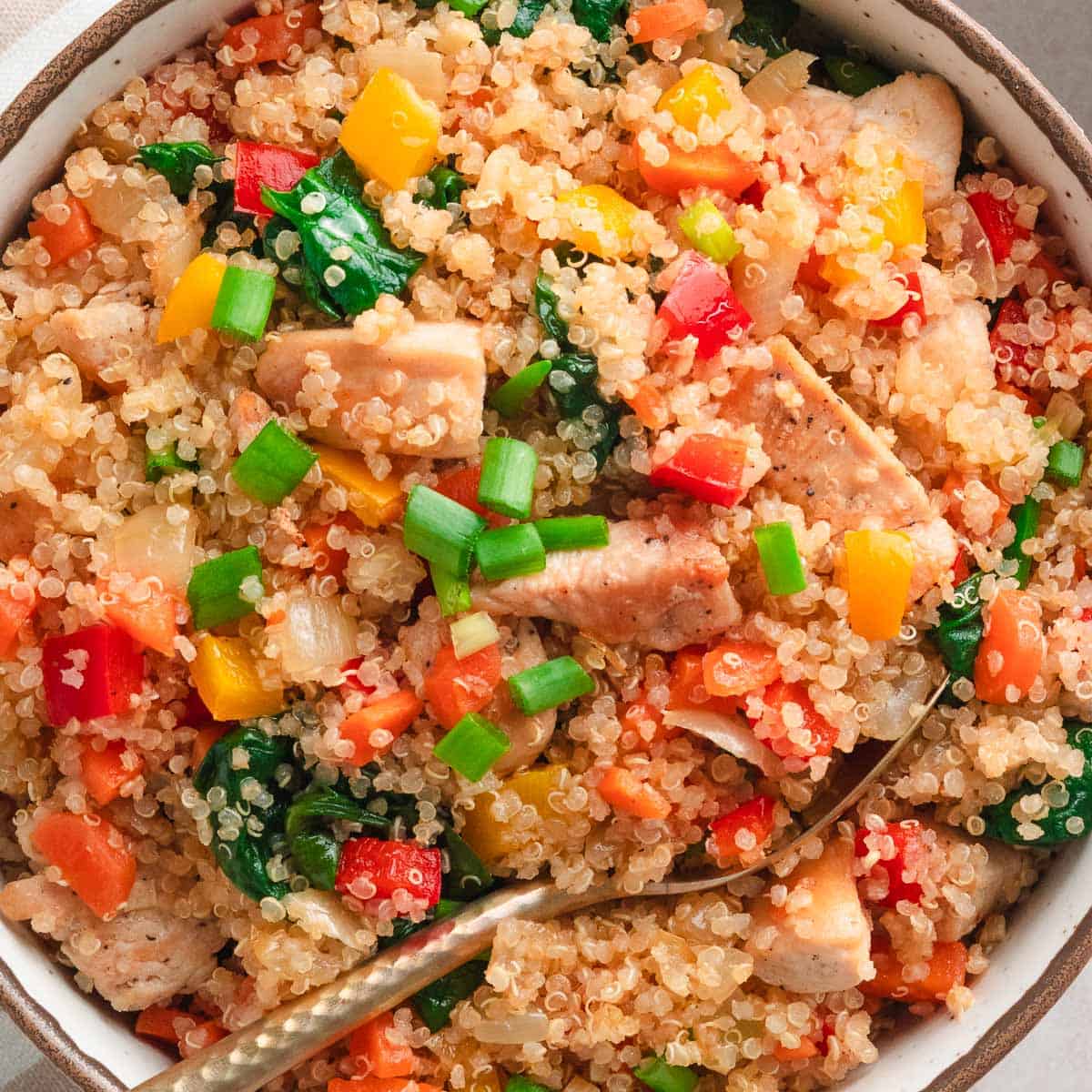 Chicken Quinoa Fried Rice