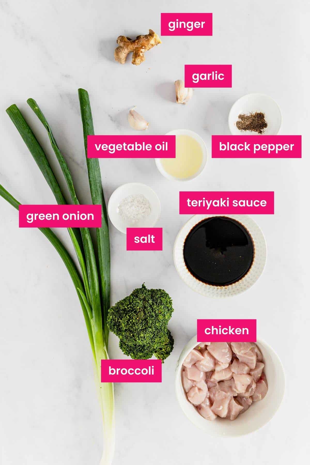Teriyaki Chicken And Broccoli Ingredients