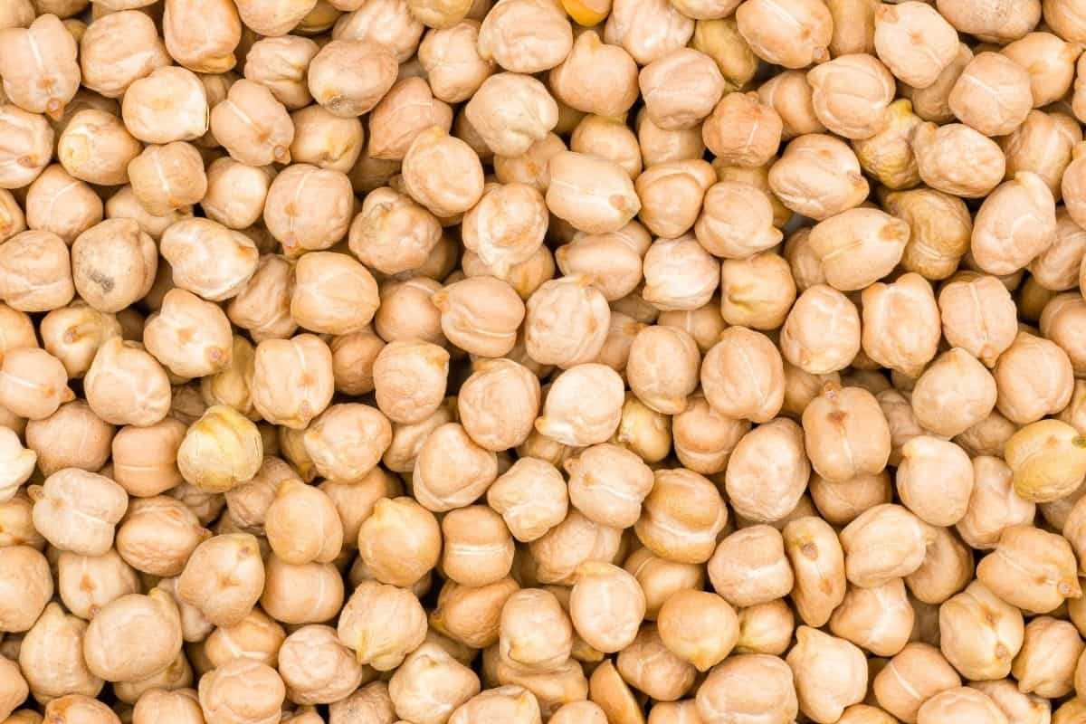 a stack of chickpeas.