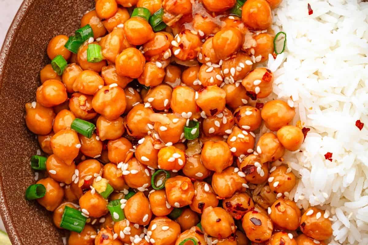 sticky chickpeas.