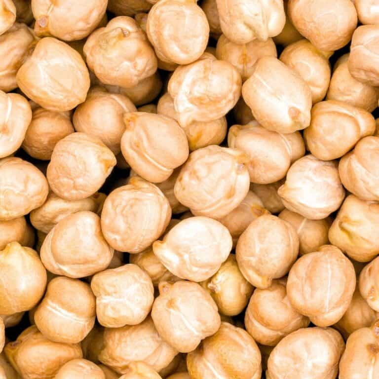 a stack of chickpeas.