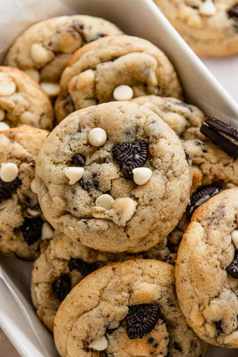 Oreo Cream Cheese Cookies With White Chocolate Chips