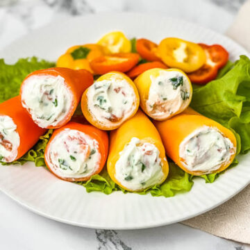 Cream Cheese Stuffed Baby Bell Peppers with Salmon