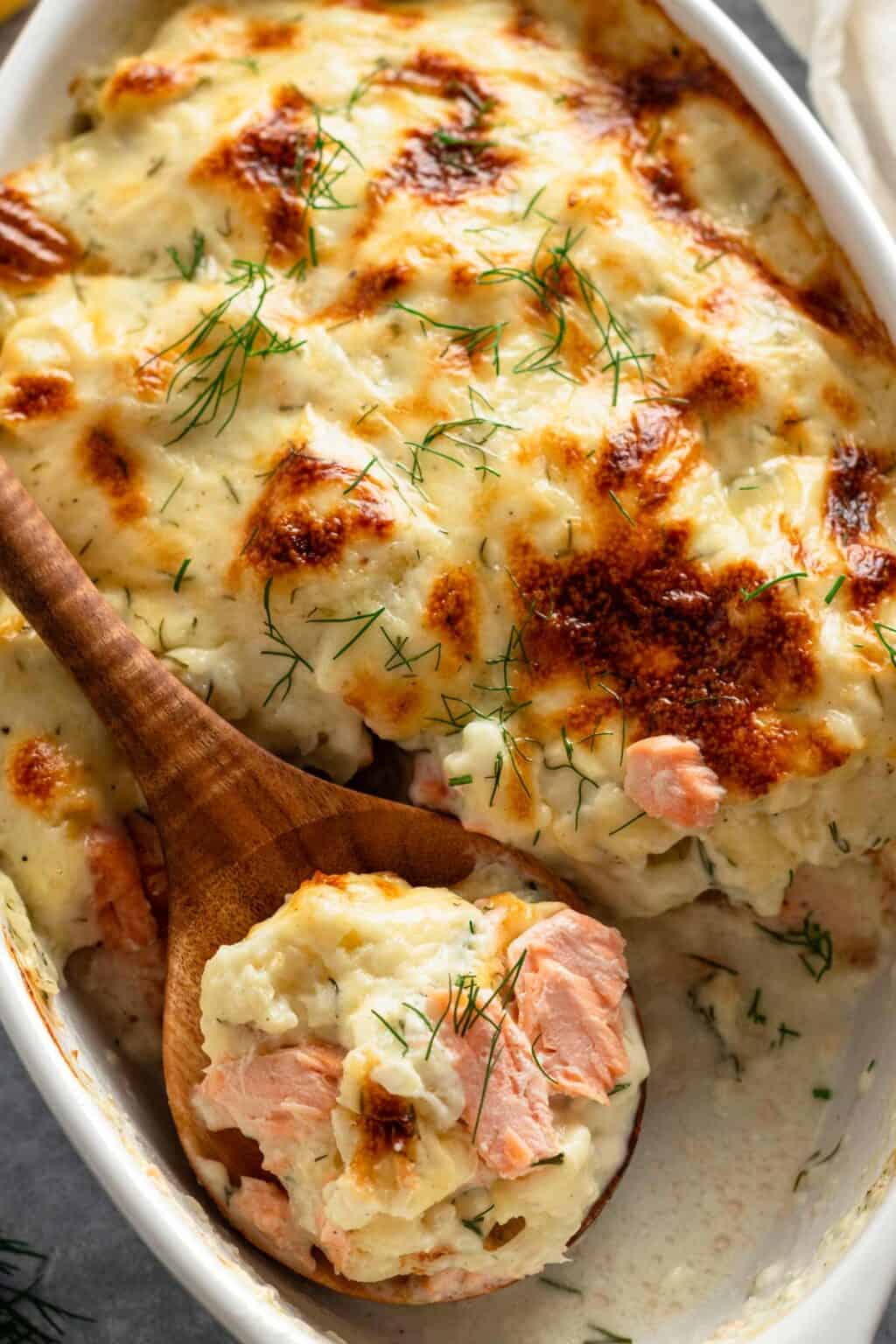 This Baked Salmon Casserole is Ultra Creamy Perfection
