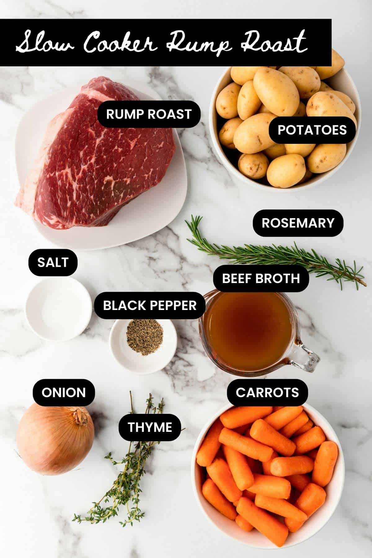 ingredients for slow cooker rump roast