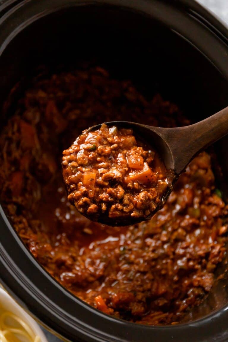 Spaghetti With Meat Sauce (In Crock Pot)