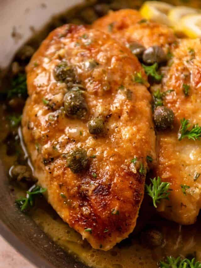 Tender Chicken Piccata In The Best Sauce Ever