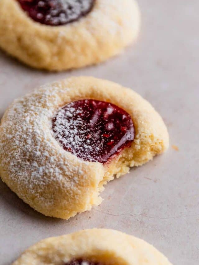 Easy Thumbprint Cookies With Jam ( Vegan, Gluten Free, Dairy Free )