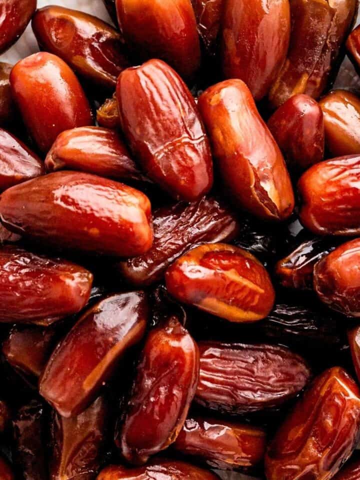 a stack of dates.