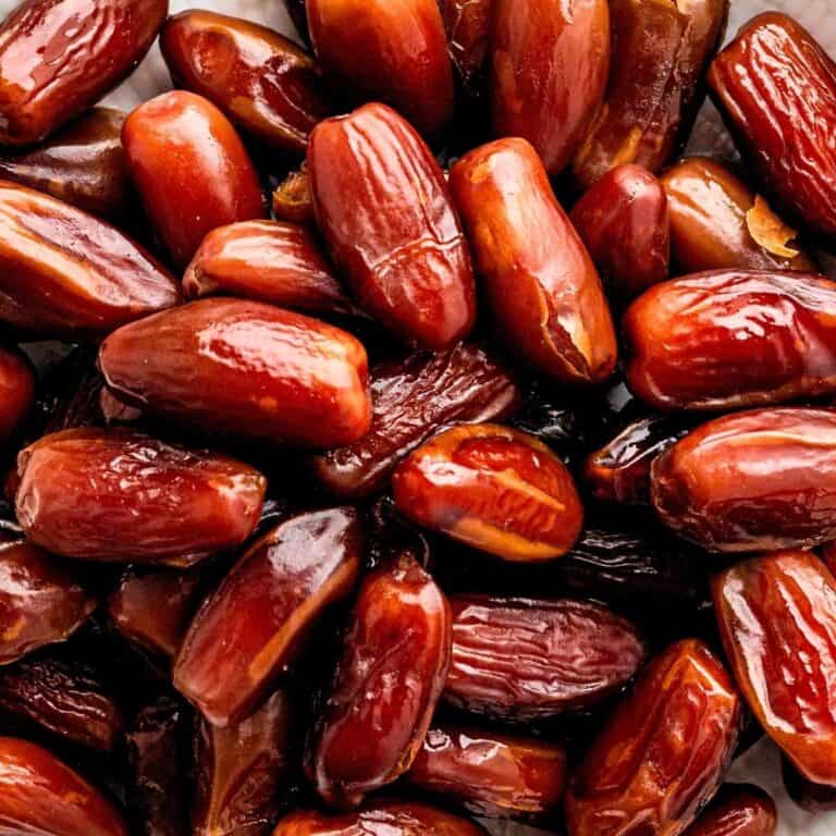 a stack of dates.