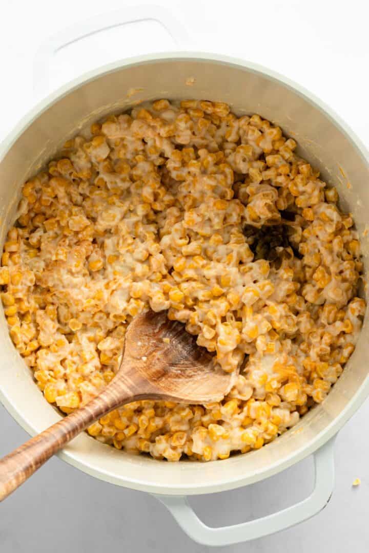 Easy Creamy Corn Casserole (Fresh, Frozen or Canned Corn)