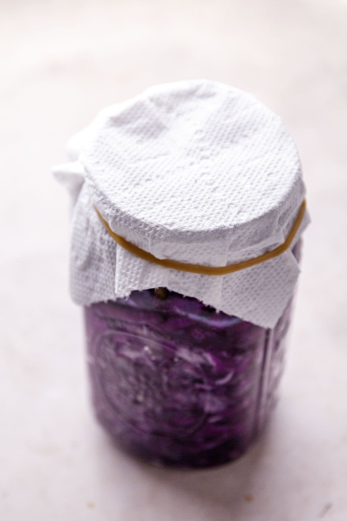 a jar of Fermented Red Cabbage.