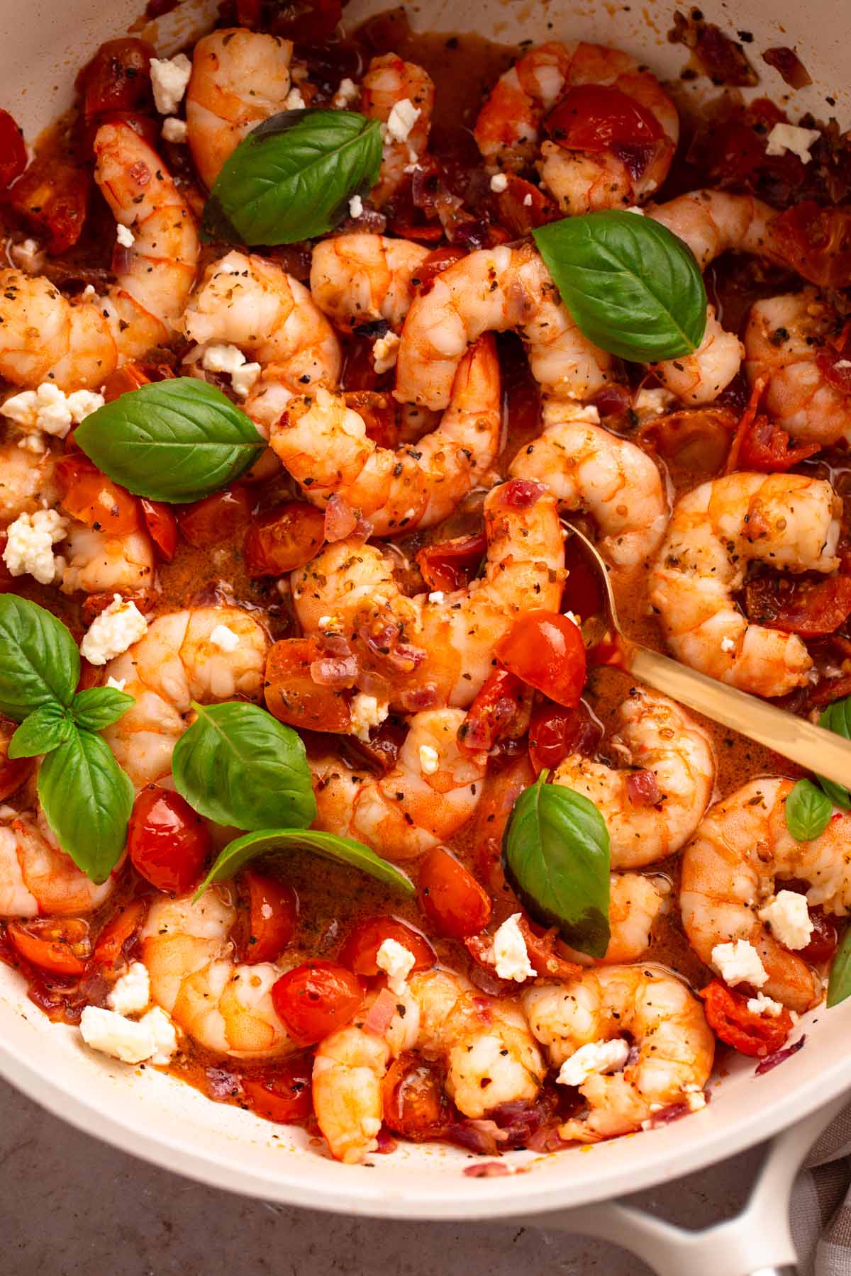 cherry tomatoes with shrimp skillet.
