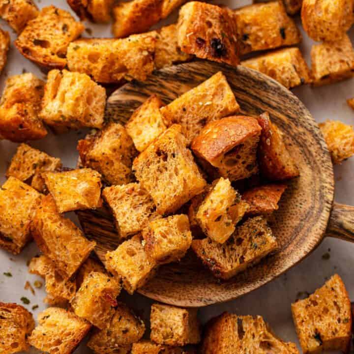 Crispy Garlic Herb Croutons You’ll Want to Put on Everything.