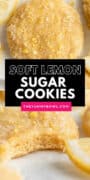 soft lemon sugar cookies with sugar coating