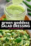 green goddess salad with low carb salad dressing