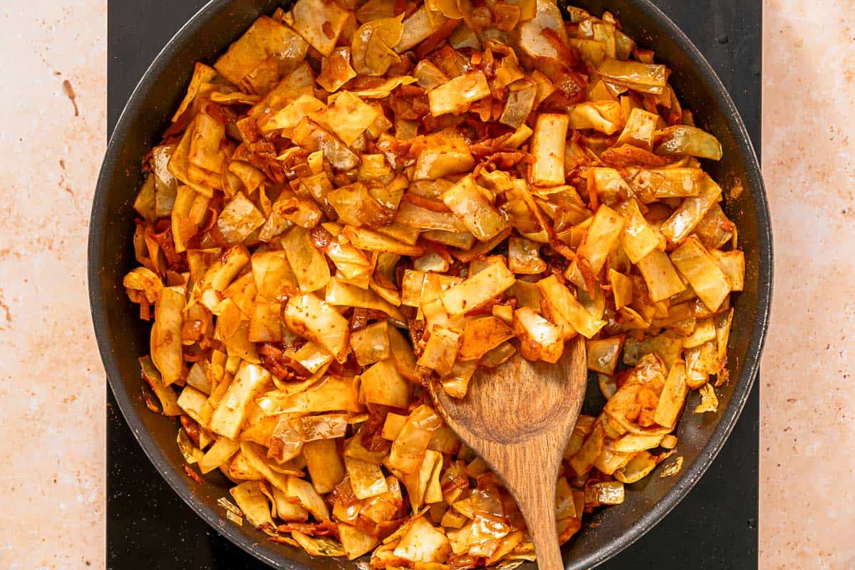 Ground Beef and Fried Cabbage