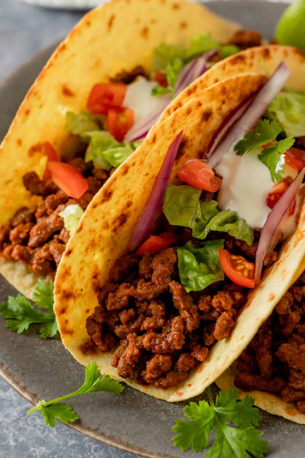 The Best Ground Beef Tacos - Garnish & Glaze