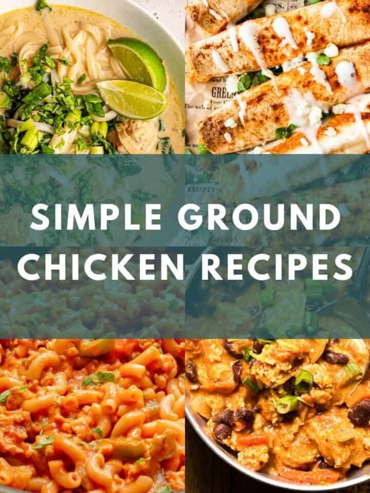 ground chicken dinner recipes.