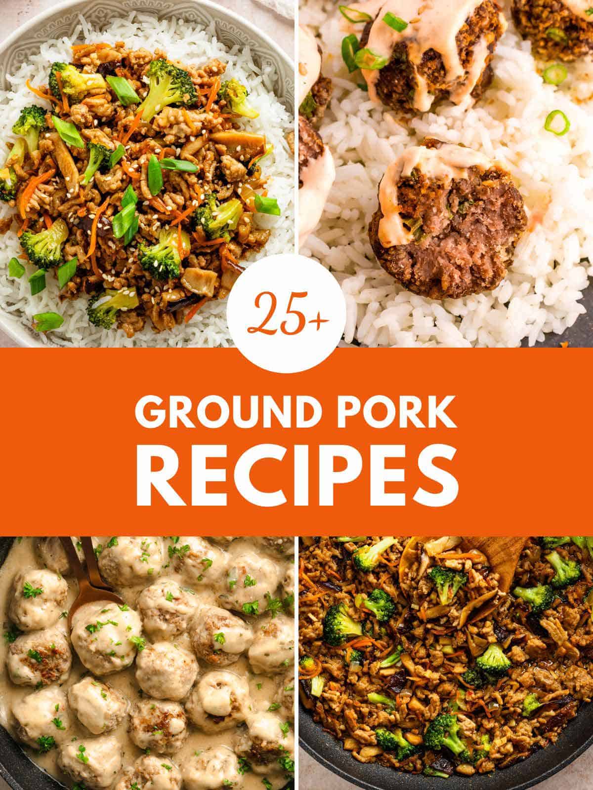 Ideas on what to make with ground pork for dinner.