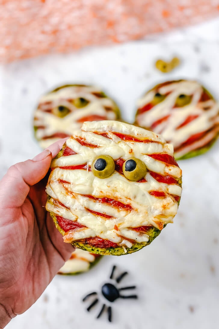  Halloween Pizza Mummy Bites