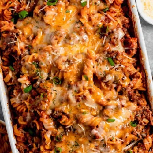 Quick Hamburger Casserole (With Homemade Mushroom Soup!) - The Yummy Bowl