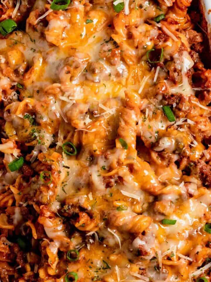 macaroni hamburger casserole.