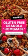 gluten free granola on a baking sheet
