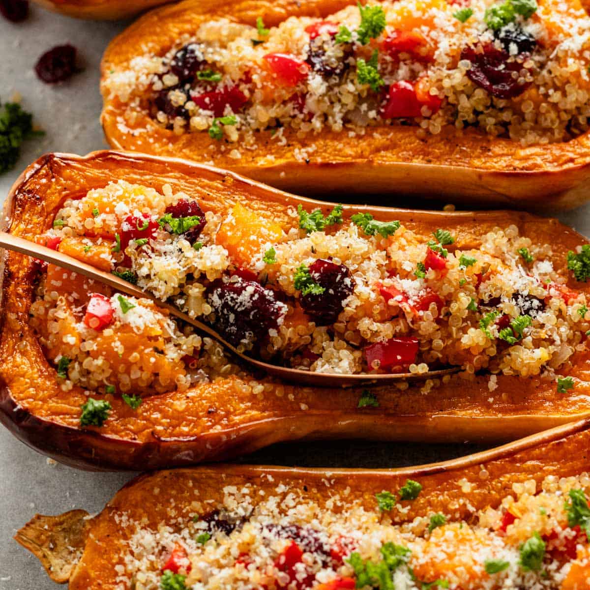 Roasted Butternut Squash (With Quinoa) - The Yummy Bowl