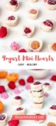 Delicious Frozen Yogurt hearts, with only 5 ingredients make a perfect healthy afterschool snack. They're incredibly easy to make! #afterschoolsnack #healthysnack #frozenyogurt #yogurthearts #minisnack #raspberrysnack #coconutcreamsnack The Yummy Bowl