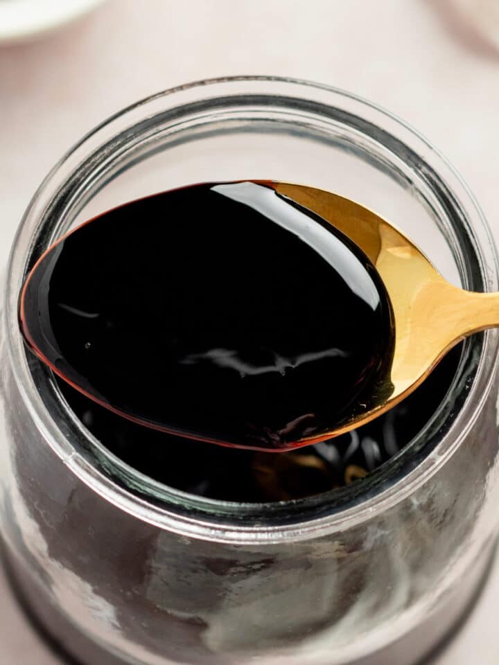balsamic vinegar reduction in a jar.