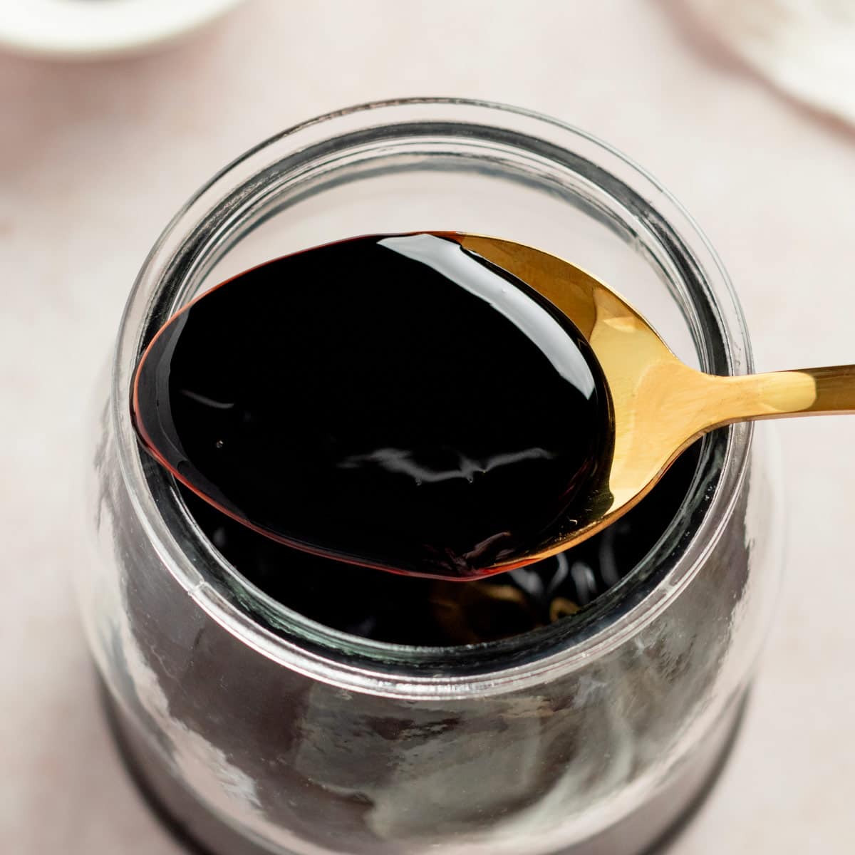 balsamic vinegar reduction in a jar.