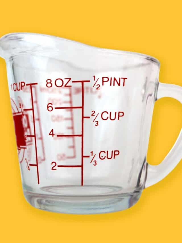 a measuring cup.