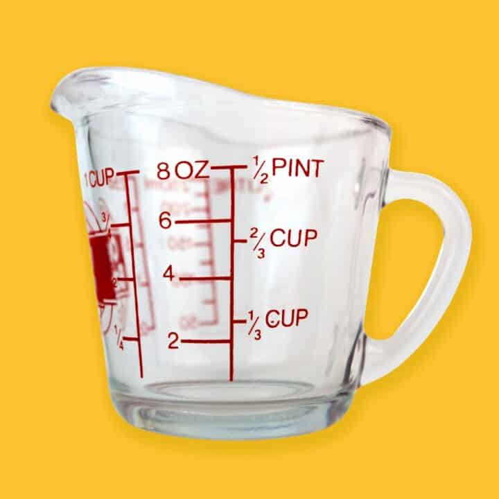 a measuring cup.