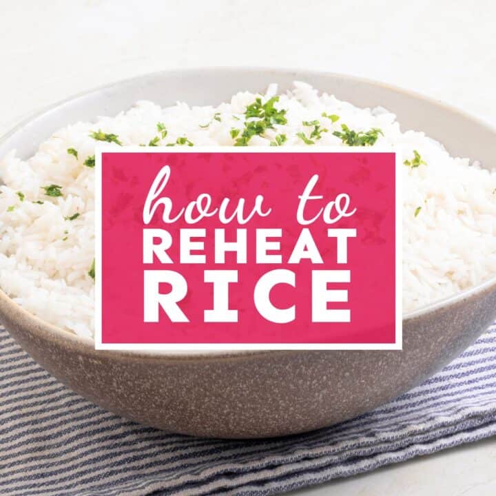 how to reheat rice.