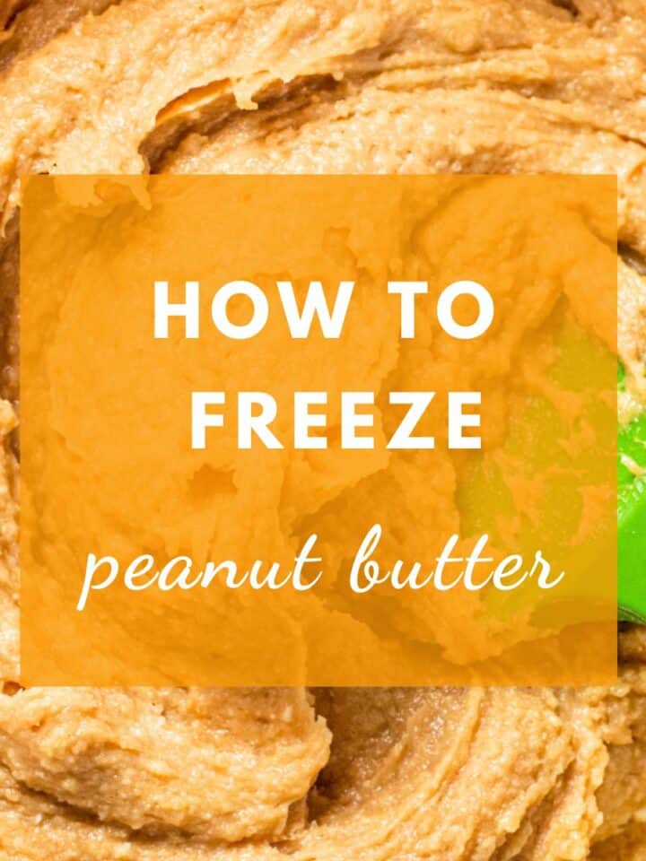 peanut butter jar and peanuts.
