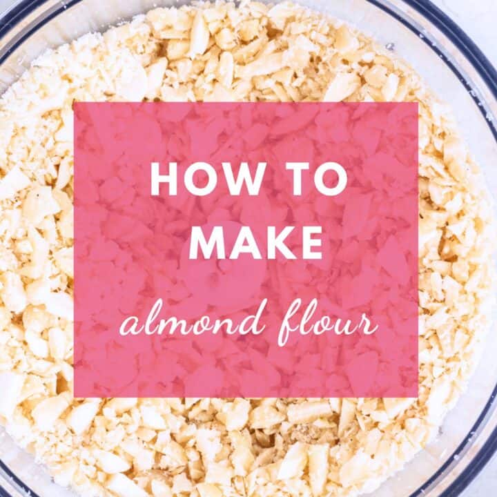 almond flour on a spoon.