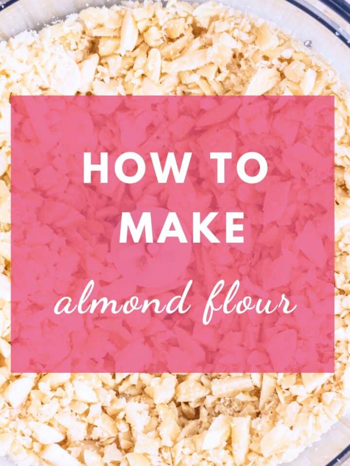 almond flour on a spoon.