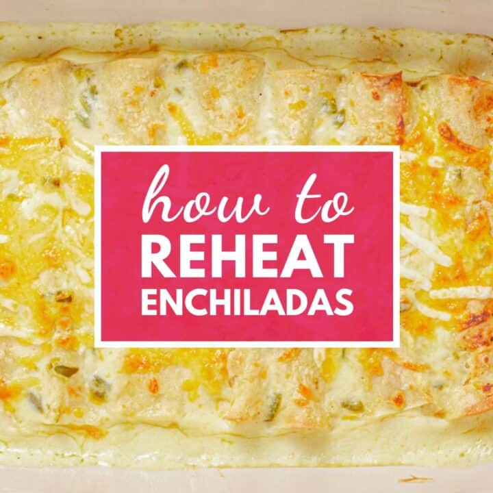 reheating enchiladas is easy.